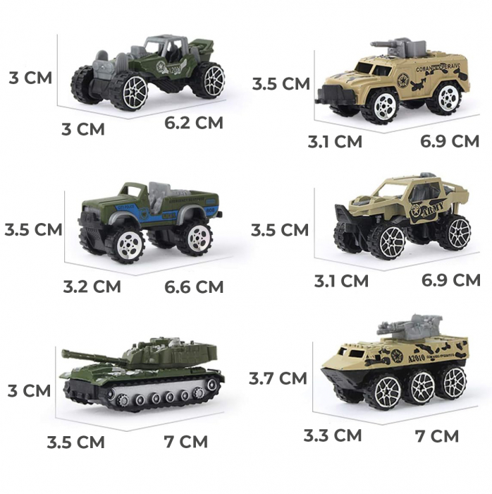 Set camion trailer de jucarie pentru transport, seria armata [9]