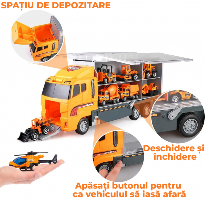 Set camion trailer de jucarie pentru transport [6]
