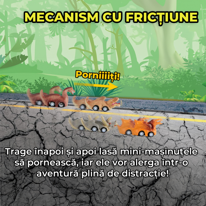 Set camion trailer de jucarie pentru transport, T-Rex [8]