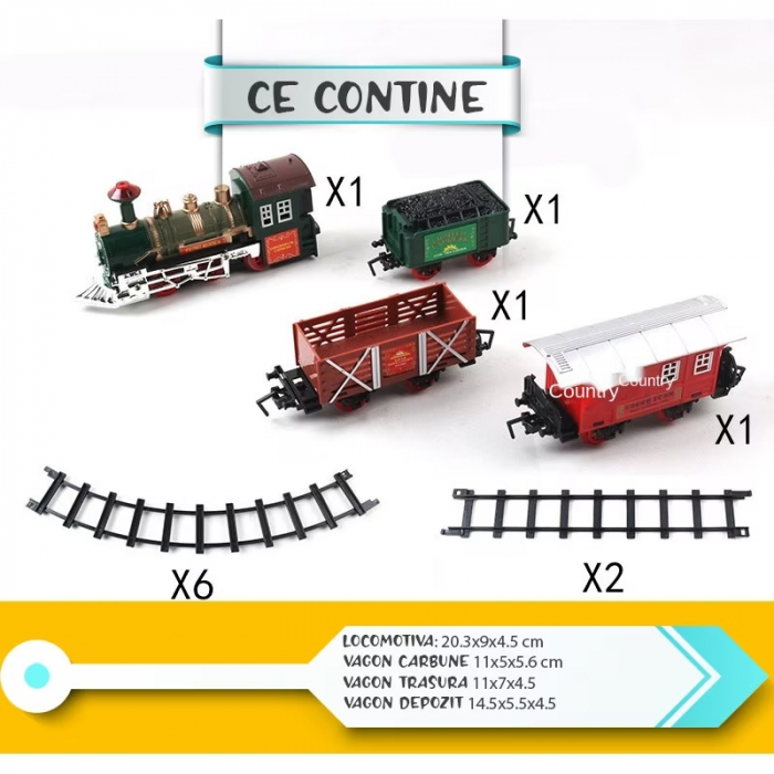 Set clasic tren de jucarie pentru copii [9]