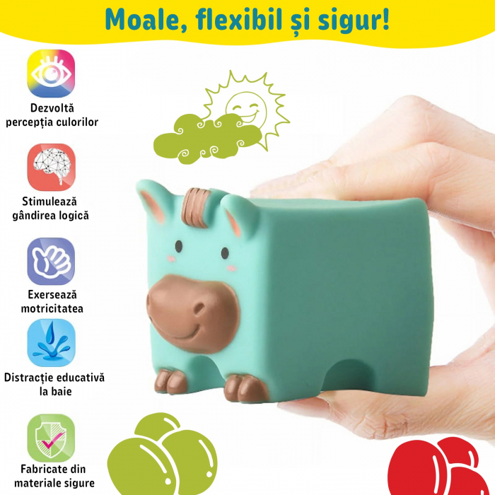 Set cuburi moi interactive in forma de animalute pentru bebelusi [11]