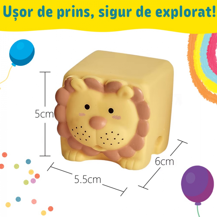 Set cuburi moi interactive in forma de animalute pentru bebelusi [10]