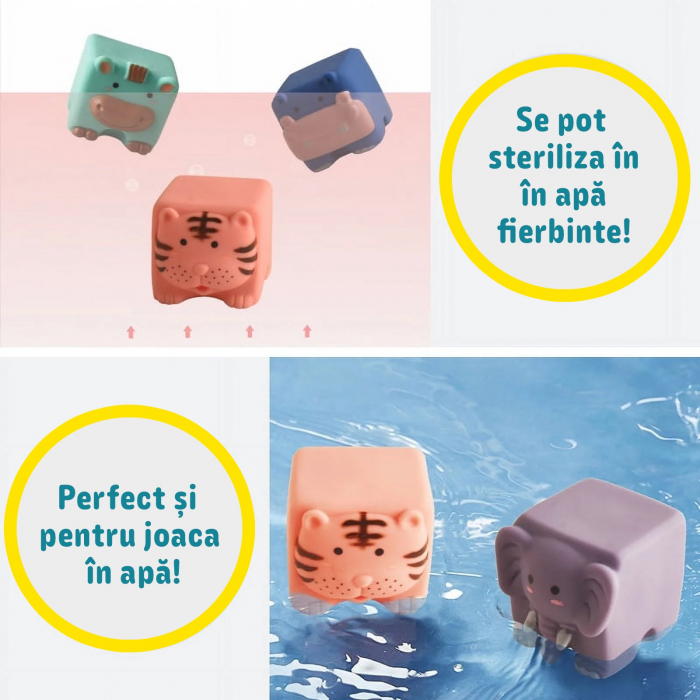Set cuburi moi interactive in forma de animalute pentru bebelusi [8]