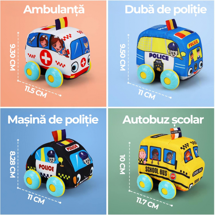 Set de 4 Masinute din Plus tema politie [6]