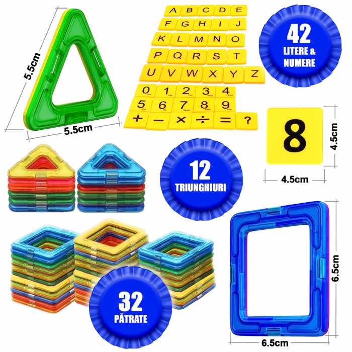 Set de construit cu 86 piese magnetice [9]