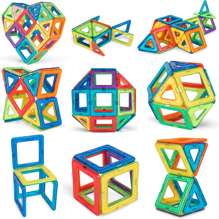 Set de construit cu 86 piese magnetice [8]