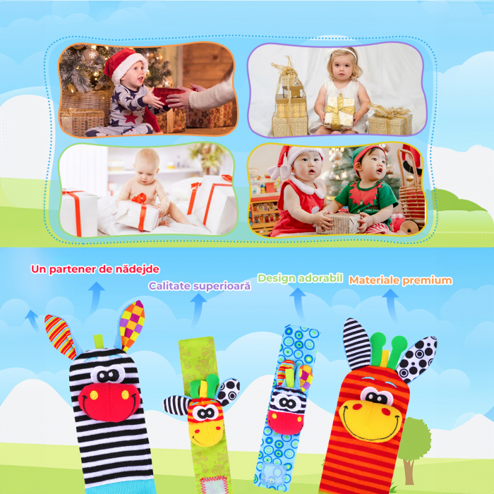 Set jucarii interactive pentru bebelusi, model girafa [8]