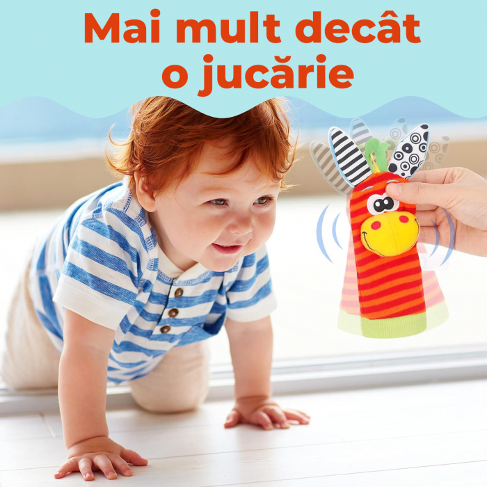 Set jucarii interactive pentru bebelusi, model girafa [5]
