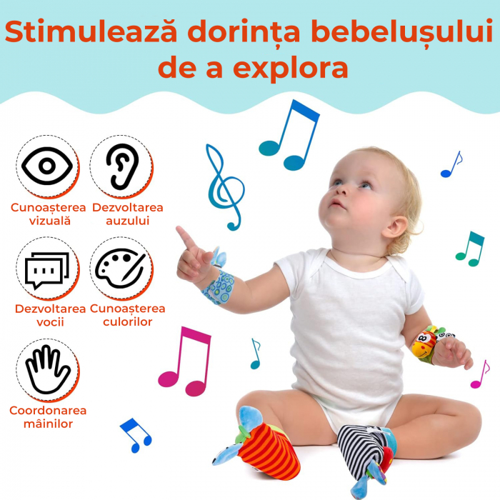 Set jucarii interactive pentru bebelusi, model girafa [4]