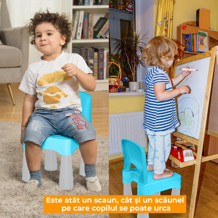 Set Masa cu 2 Scaune pentru copii Pitikot® Albastru [4]