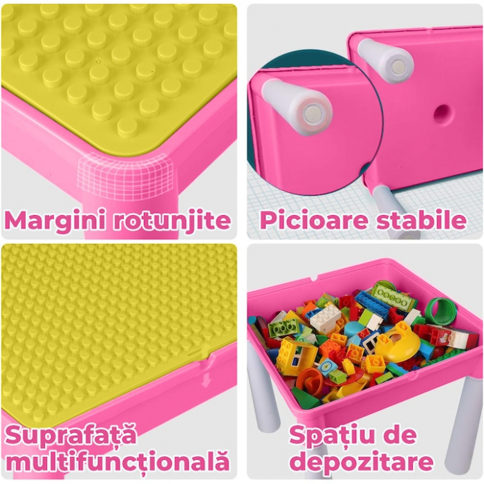 Set Masa cu 2 Scaune pentru copii roz [2]