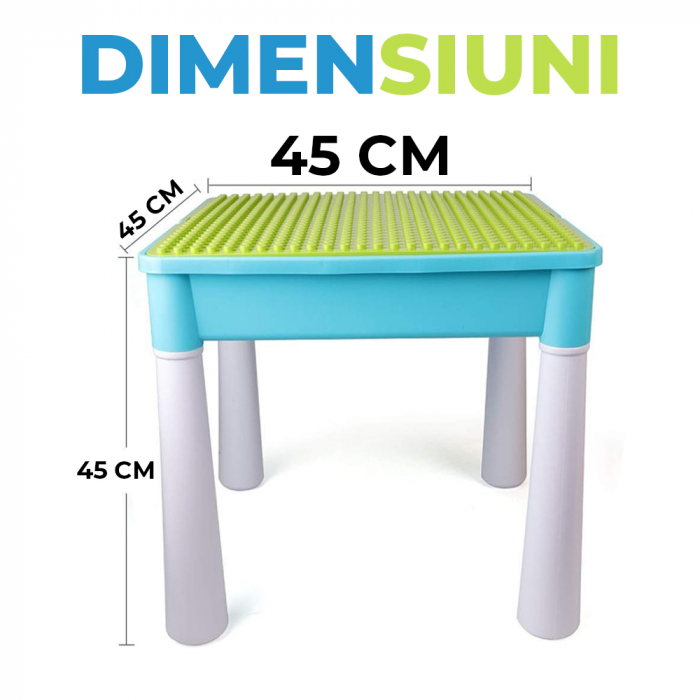 Set Masa cu 2 Scaune pentru copii Pitikot® Albastru [9]