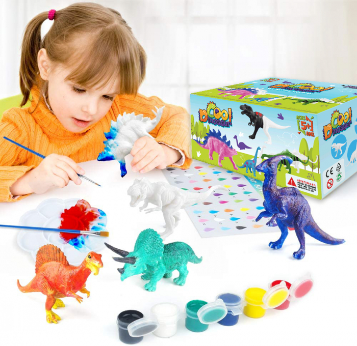 Set pictura cu 10 dinozauri de colorat [2]