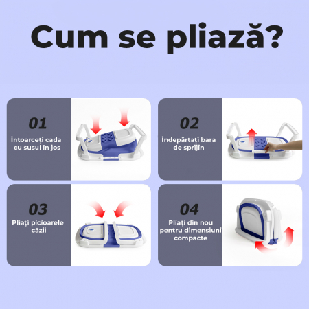 Cadita de baie pentru bebelusi pliabila culoare Albastru [6]