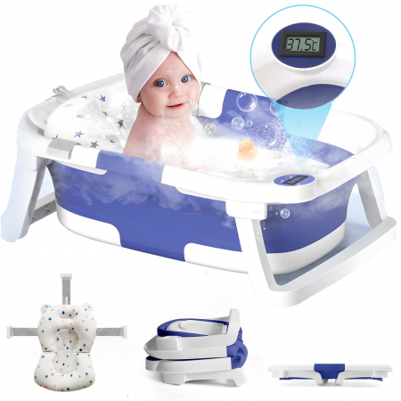 Bebelusi - Cadita de baie pentru bebelusi pliabila culoare Albastru
