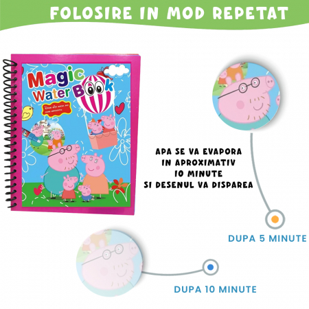 Carte de colorat cu apa Magic Book - Peppa Pig [2]