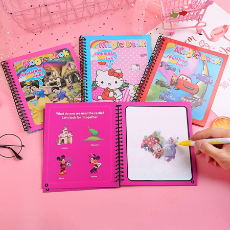 Carte de colorat cu apa Magic Book Pitikot®, Reutilizabila, plina de culori vibrante, Mickey si Minnie- 8 pagini, pentru fete si baieti de la 3 ani [7]