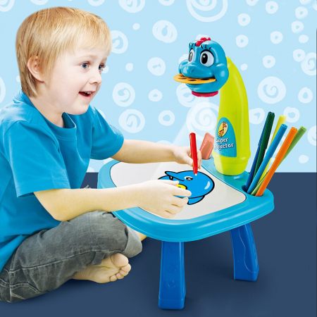 Jucarie educationala tip tabla - dinozaur albastru [6]