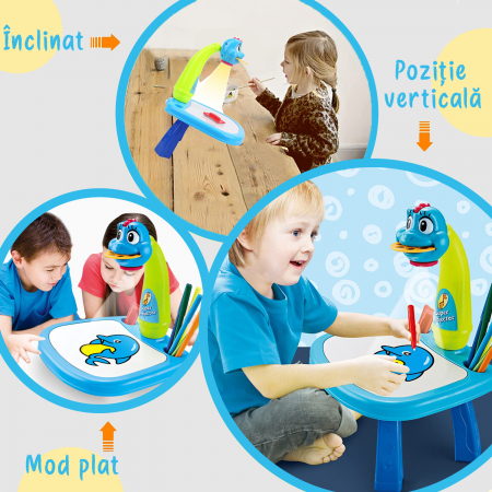 Jucarie educationala tip tabla - dinozaur albastru [1]