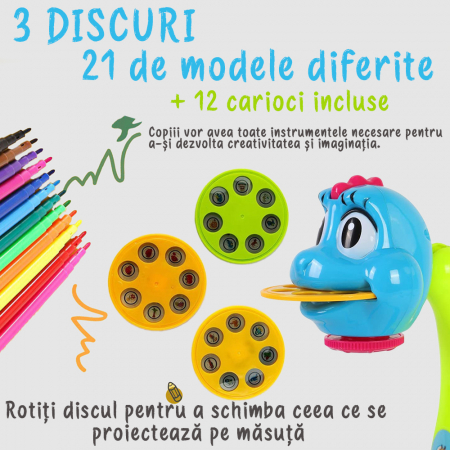 Jucarie educationala tip tabla - dinozaur albastru [2]
