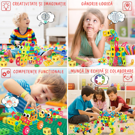 Jucarie educativa si interactiva STEM 195 piese [2]