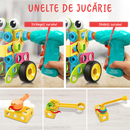 Jucarie educativa si interactiva STEM 195 piese [4]