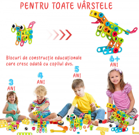 Jucarie educativa si interactiva STEM 195 piese [3]
