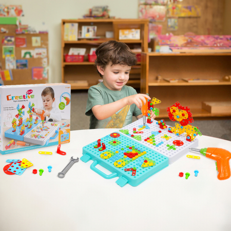 Jucarie educativa si interactiva STEM 240 piese 3D [6]