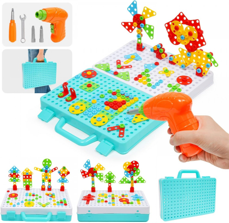 Jucarie educativa si interactiva STEM 240 piese 3D [8]