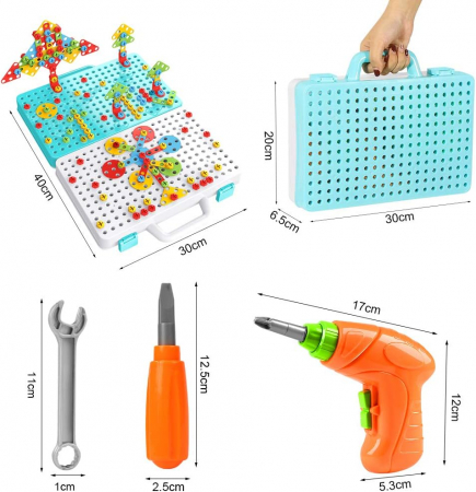 Jucarie educativa si interactiva STEM 240 piese 3D [14]