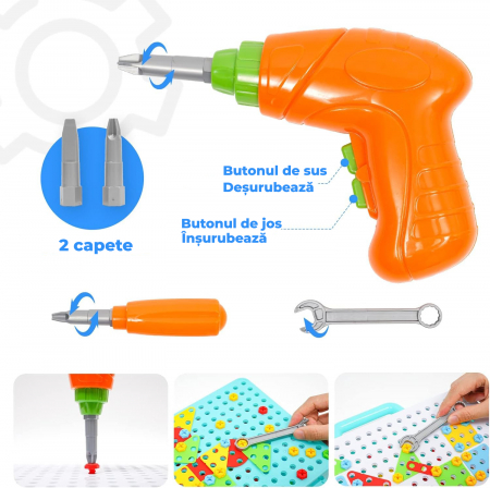 Jucarie educativa si interactiva STEM 240 piese 3D [2]