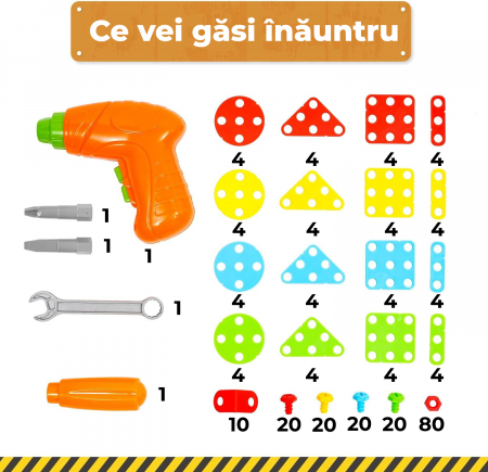 Jucarie educativa si interactiva STEM 240 piese 3D [13]