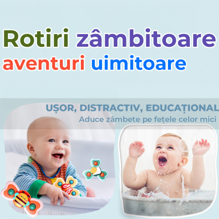 Jucarie interactiva pentru bebelusi, set 3 piese melc, fluture, albinuta [6]