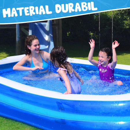 Piscina Gonflabila Dreptunghiulara 2 Straturi 201x150x45 cm, [4]