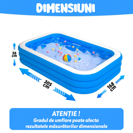Piscina Gonflabila Dreptunghiulara 305x168x56 cm [9]
