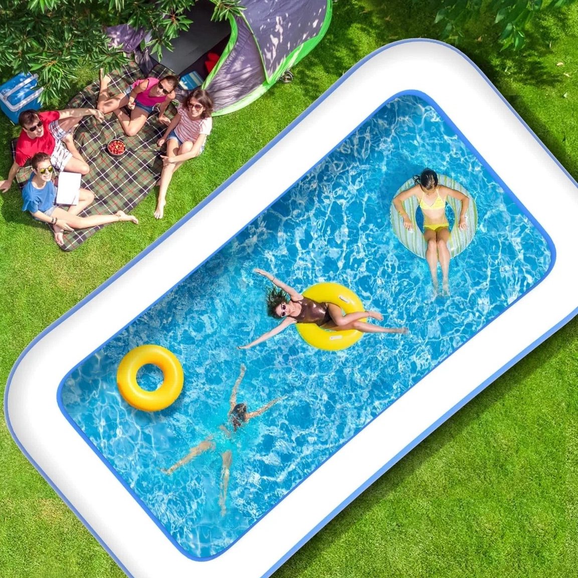 Piscine Gonflabile - Piscina Gonflabila Dreptunghiulara 380x178x58 cm