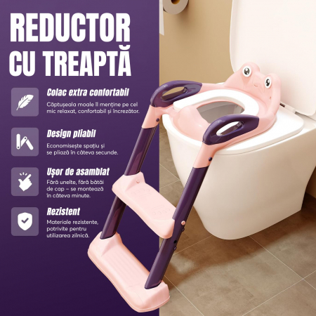Reductor WC copii, Roz/Mov [3]