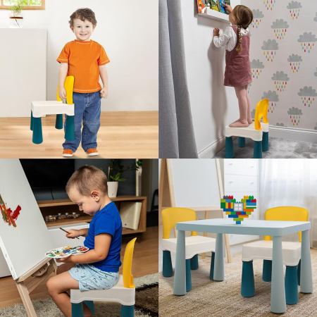 Scaunel pentru copii culoare alb - galben [7]