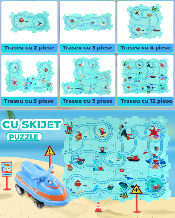 Set 25 piese traseu puzzle racer culoare Albastru Deschis [6]