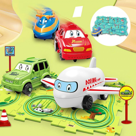 Set 25 piese traseu puzzle racer culoare Albastru Deschis [7]