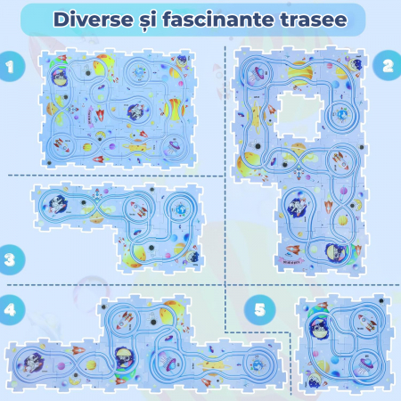 Set 25 piese traseu puzzle racer culoare Albastru Inchis [2]