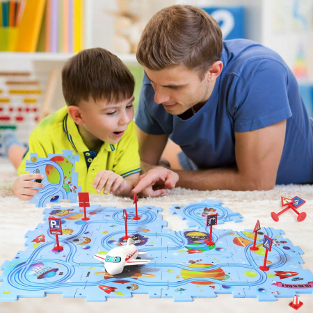 Set 25 piese traseu puzzle racer culoare Albastru Inchis [8]