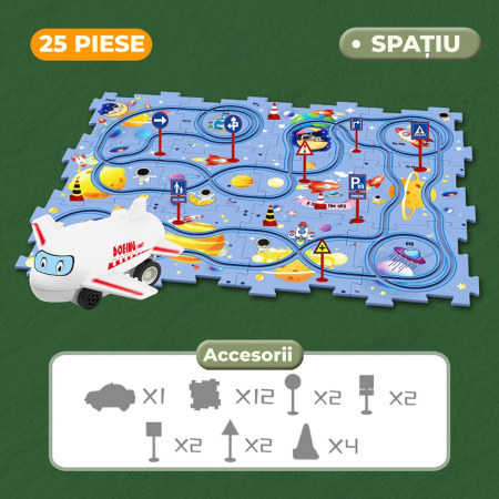 Set 25 piese traseu puzzle racer culoare Albastru Inchis [5]