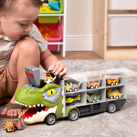 Set camion trailer de jucarie pentru transport, T-Rex [3]