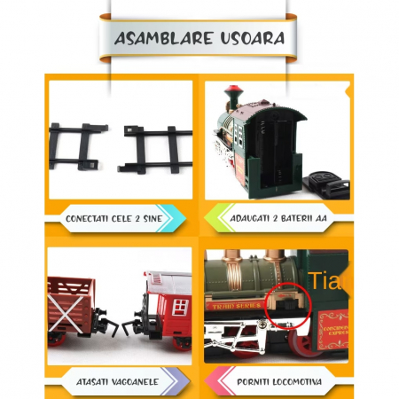 Set clasic tren de jucarie pentru copii [10]