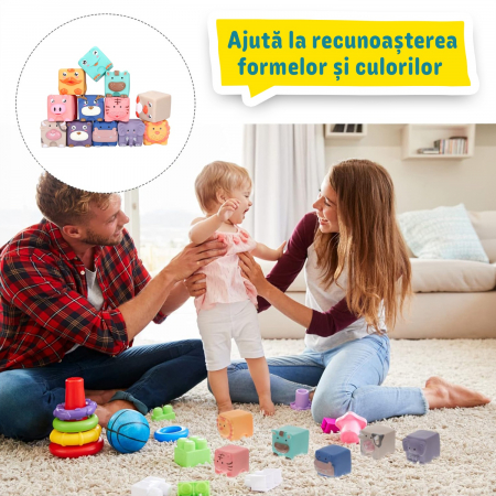 Set cuburi moi interactive in forma de animalute pentru bebelusi [3]