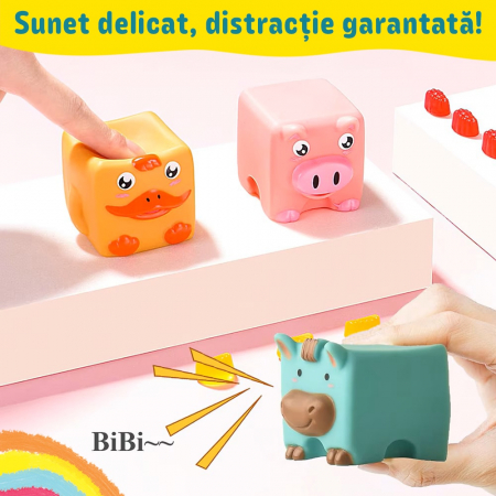 Set cuburi moi interactive in forma de animalute pentru bebelusi [8]