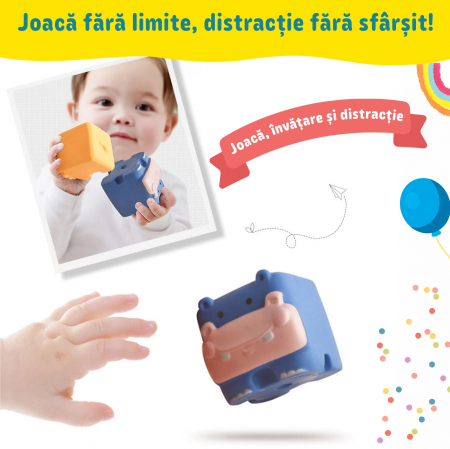Set cuburi moi interactive in forma de animalute pentru bebelusi [6]