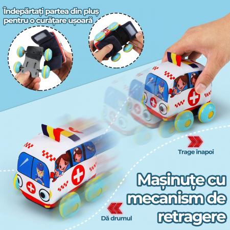 Set de 4 Masinute din Plus tema politie [2]