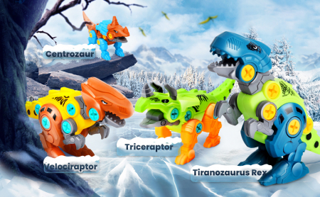 Set asamblare dinozauri copii [5]
